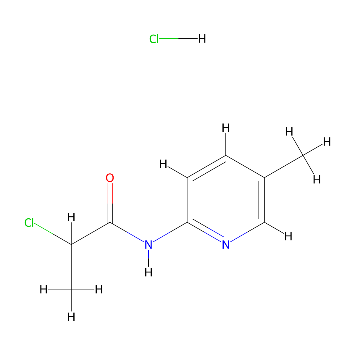 2-chloro-N-(5-methylpyridin-2-yl)propanamide hydrochloride molecular structure, CAS 2751616-14-3