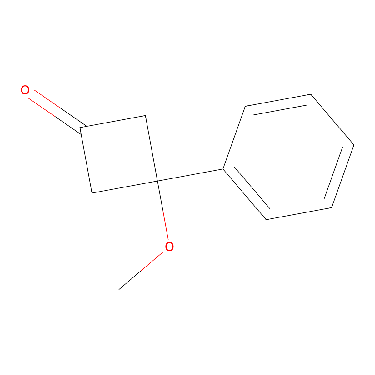 3-Methoxy-3-phenylcyclobutan-1-one molecular structure, CAS 2751616-23-4