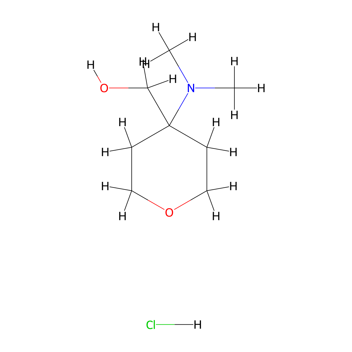 (4-(Dimethylamino)oxan-4-yl)methanol hydrochloride molecular structure, CAS 2751616-24-5