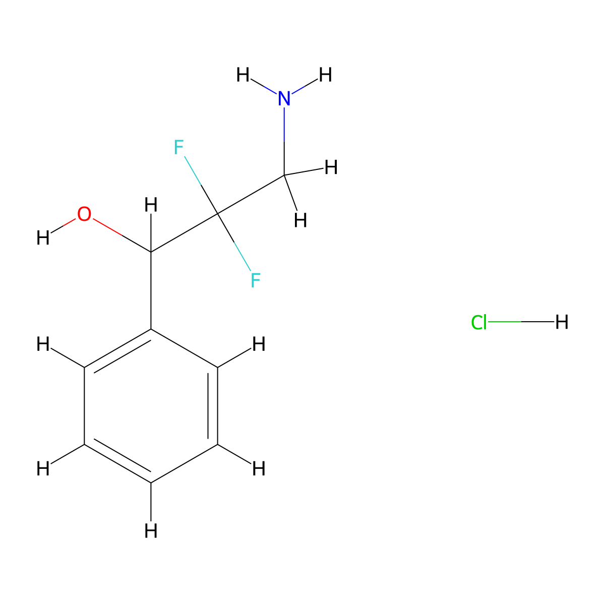 3-Amino-2,2-difluoro-1-phenylpropan-1-ol hydrochloride molecular structure, CAS 2751616-25-6
