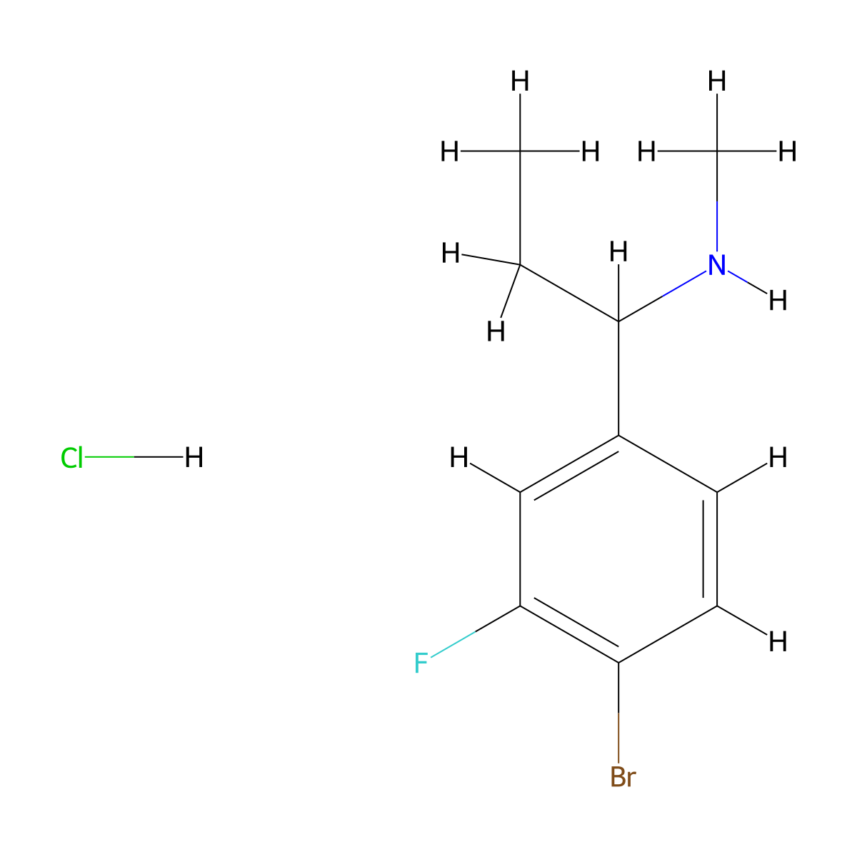 [1-(4-Bromo-3-fluorophenyl)propyl](methyl)aminehydrochloride molecular structure, CAS 2751619-90-4