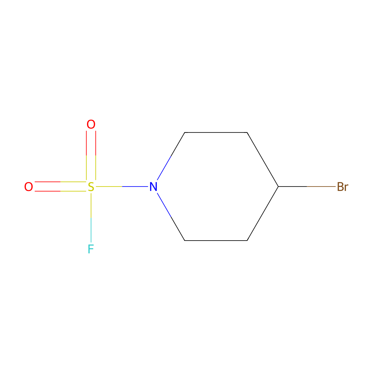 4-Bromopiperidine-1-sulfonyl fluoride molecular structure, CAS 2751619-92-6