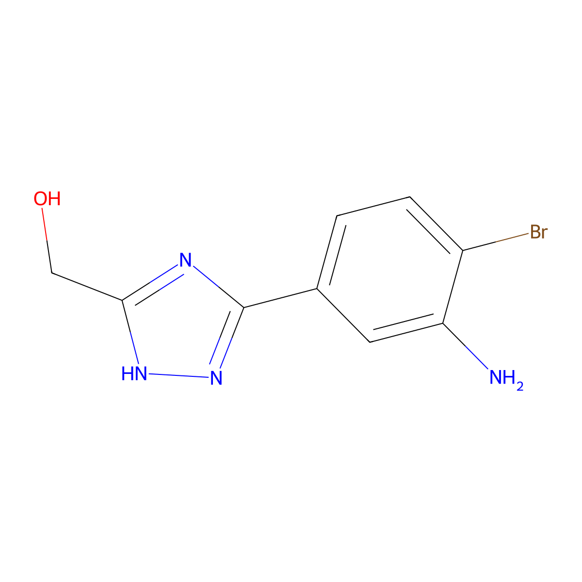 [3-(3-amino-4-bromophenyl)-1H-1,2,4-triazol-5-yl]methanol molecular structure, CAS 2751619-93-7