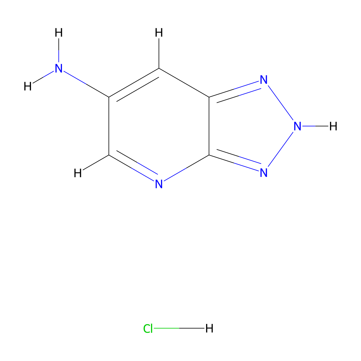 1H-(1,2,3)triazolo(4,5-b)pyridin-6-amine hydrochloride molecular structure, CAS 2751619-97-1