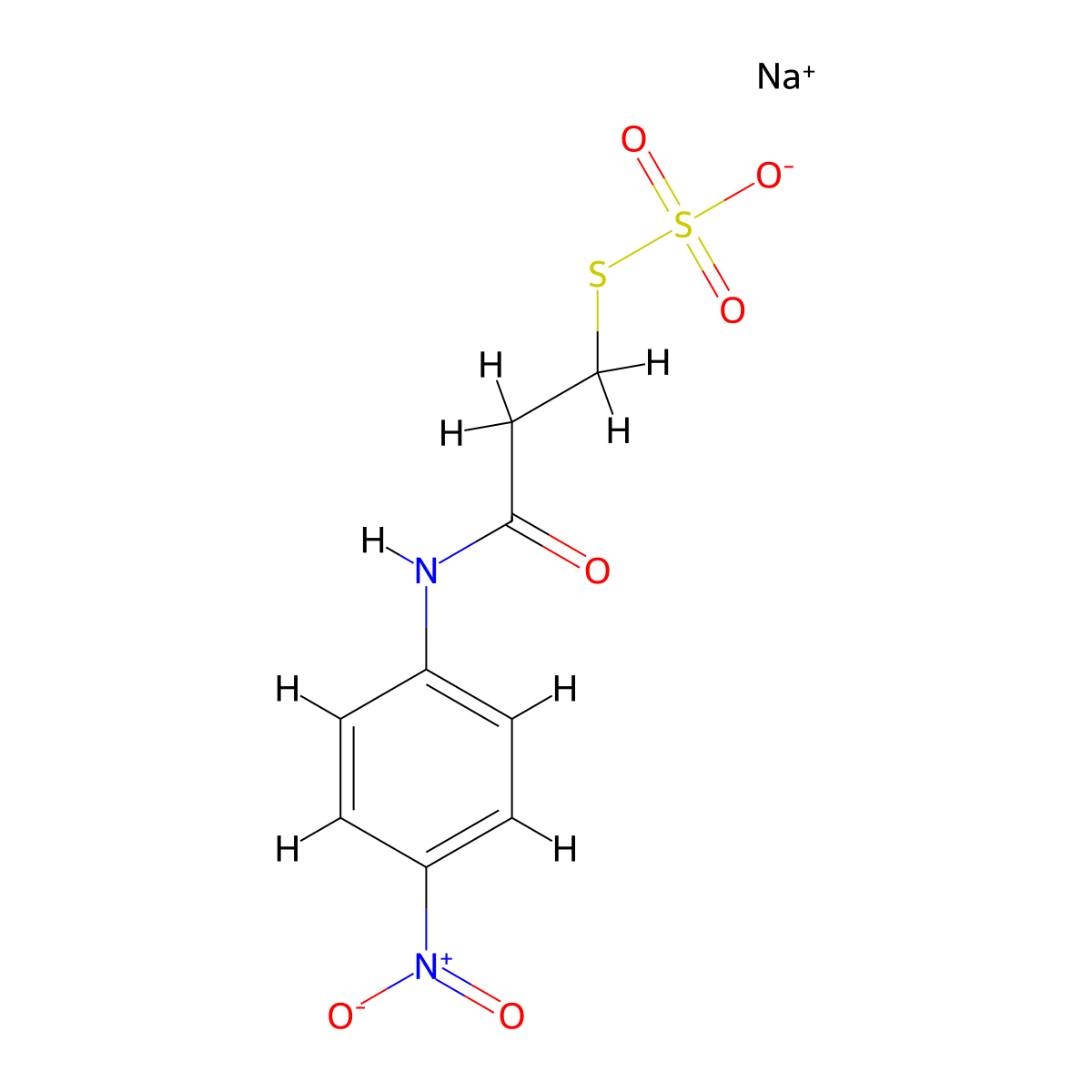 Sodium ({2-[(4-nitrophenyl)carbamoyl]ethyl}sulfanyl)sulfonate molecular structure, CAS 2751620-02-5
