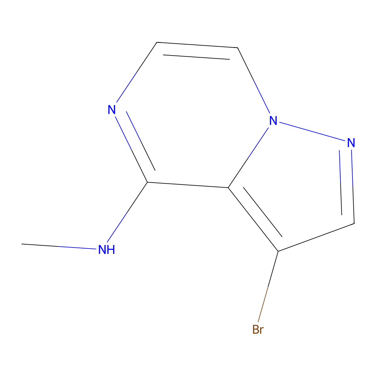 3-bromo-N-methylpyrazolo[1,5-a]pyrazin-4-amine molecular structure, CAS 2751620-12-7