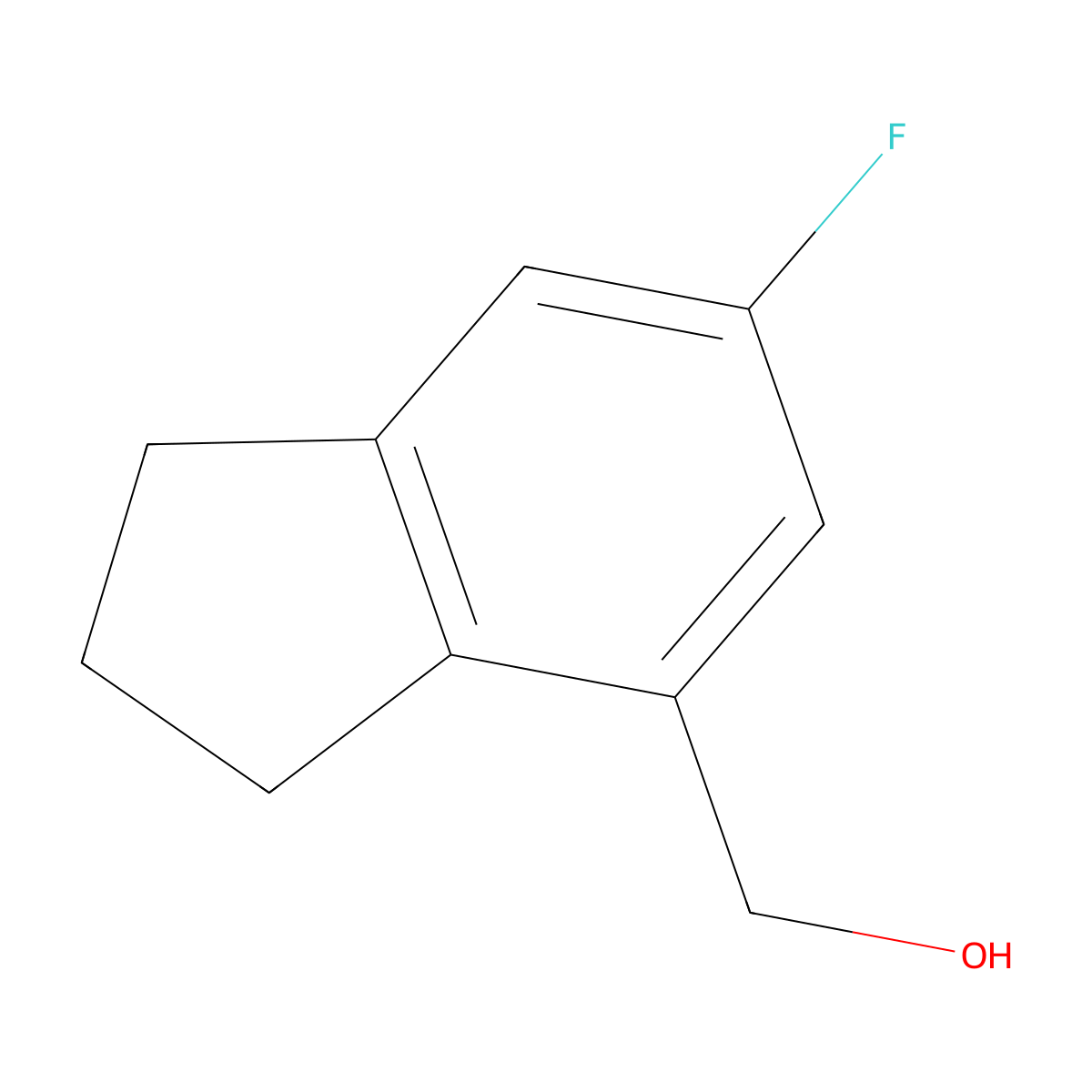 (6-fluoro-2,3-dihydro-1H-inden-4-yl)methanol molecular structure, CAS 2751620-24-1