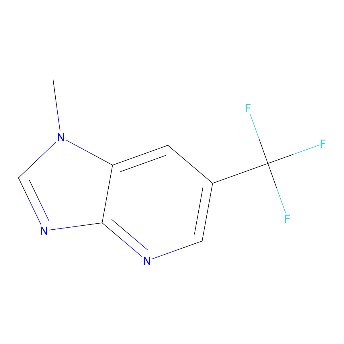 1-methyl-6-(trifluoromethyl)-1H-imidazo[4,5-b]pyridine molecular structure, CAS 2751620-26-3