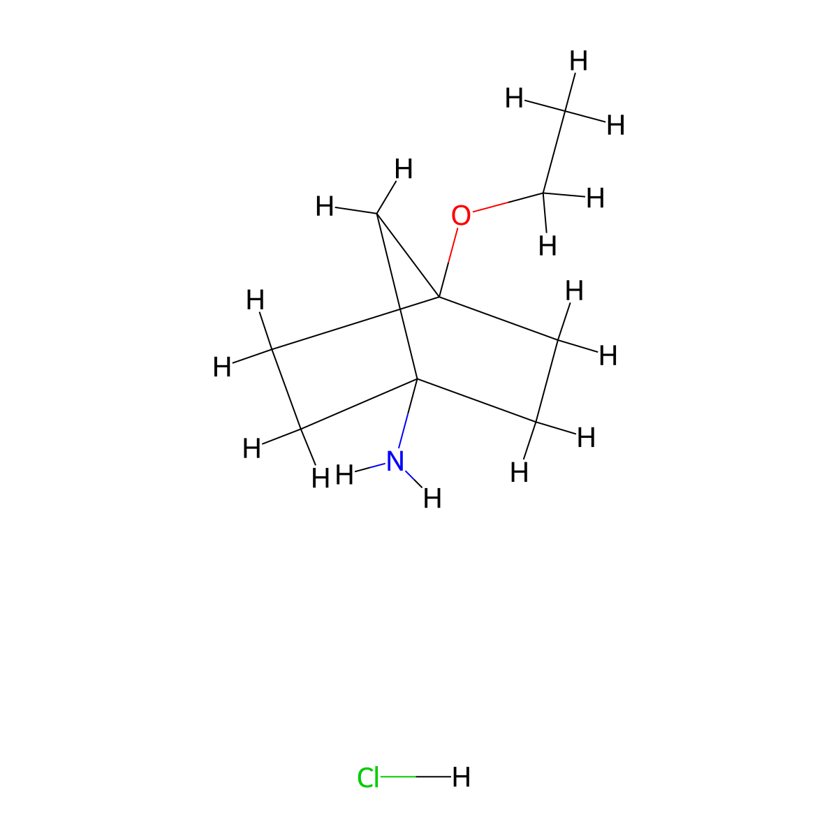 4-Ethoxybicyclo[2.2.1]heptan-1-amine hydrochloride molecular structure, CAS 2751620-28-5