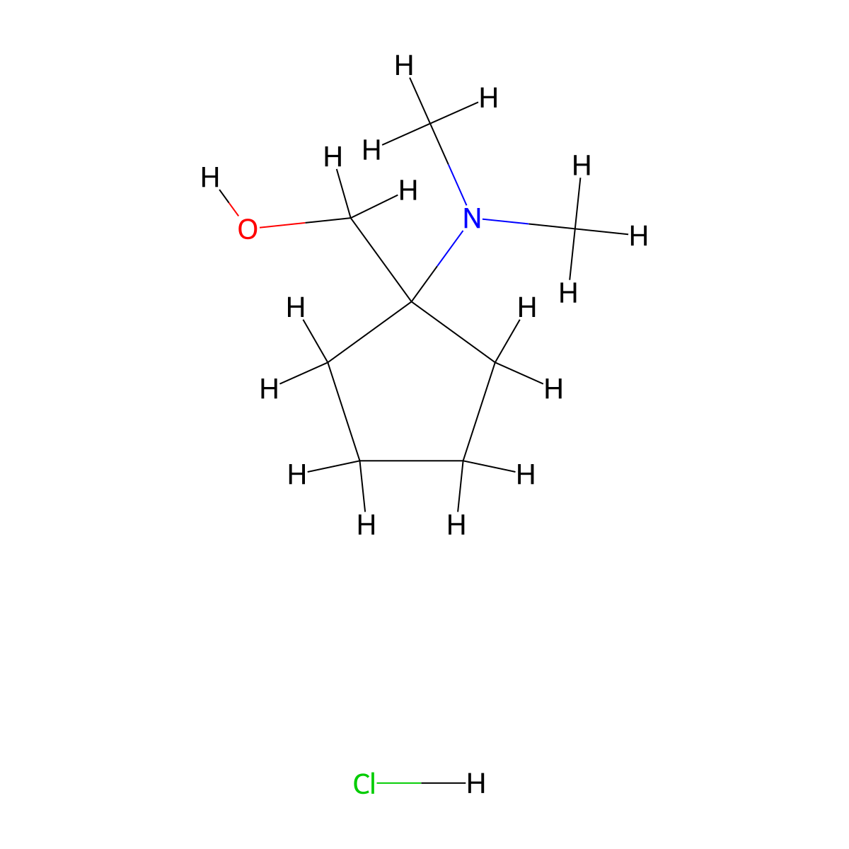 [1-(Dimethylamino)cyclopentyl]methanolhydrochloride molecular structure, CAS 2751620-30-9