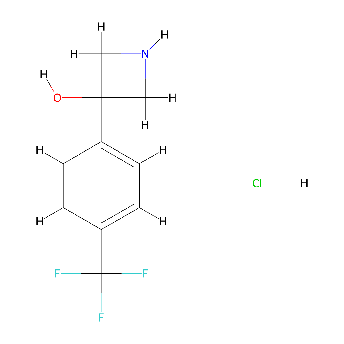 3-[4-(Trifluoromethyl)phenyl]azetidin-3-ol;hydrochloride molecular structure, CAS 2751620-36-5