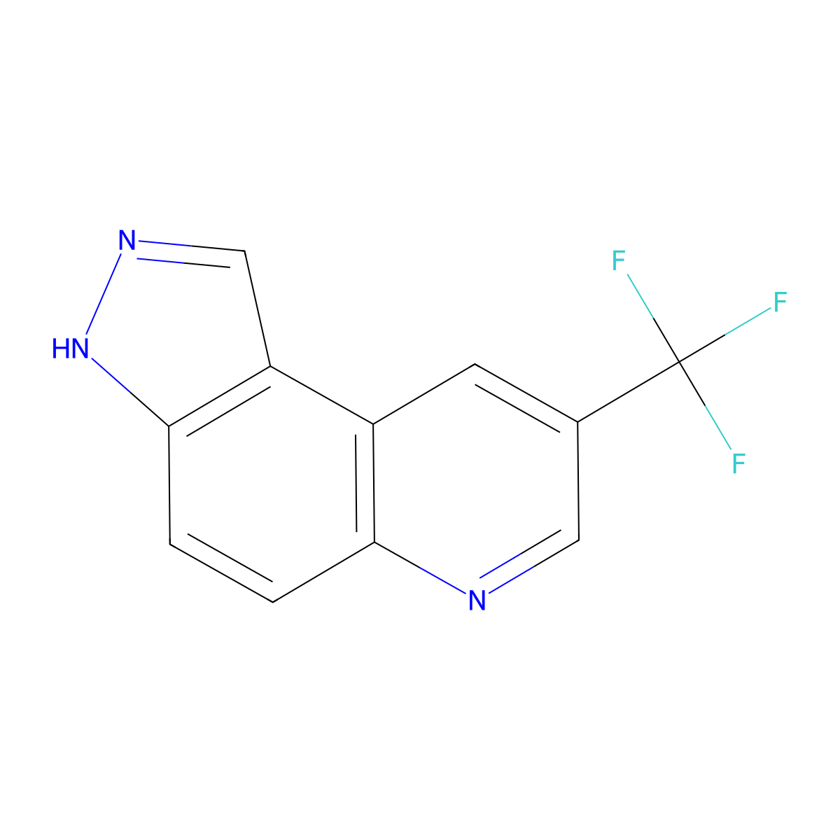8-(trifluoromethyl)-3H-pyrido[3,2-e]indazole molecular structure, CAS 2751620-40-1