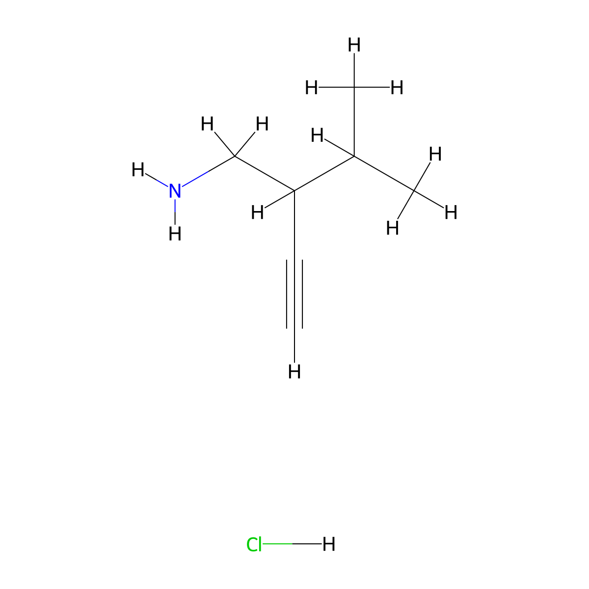 3-(Aminomethyl)-4-methylpent-1-ynehydrochloride molecular structure, CAS 2751620-52-5