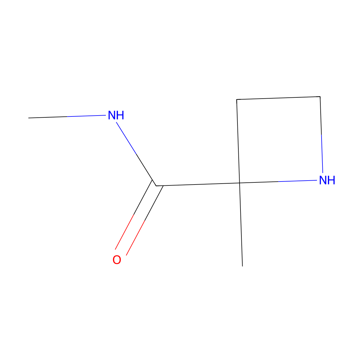N,2-dimethylazetidine-2-carboxamide molecular structure, CAS 2751620-71-8