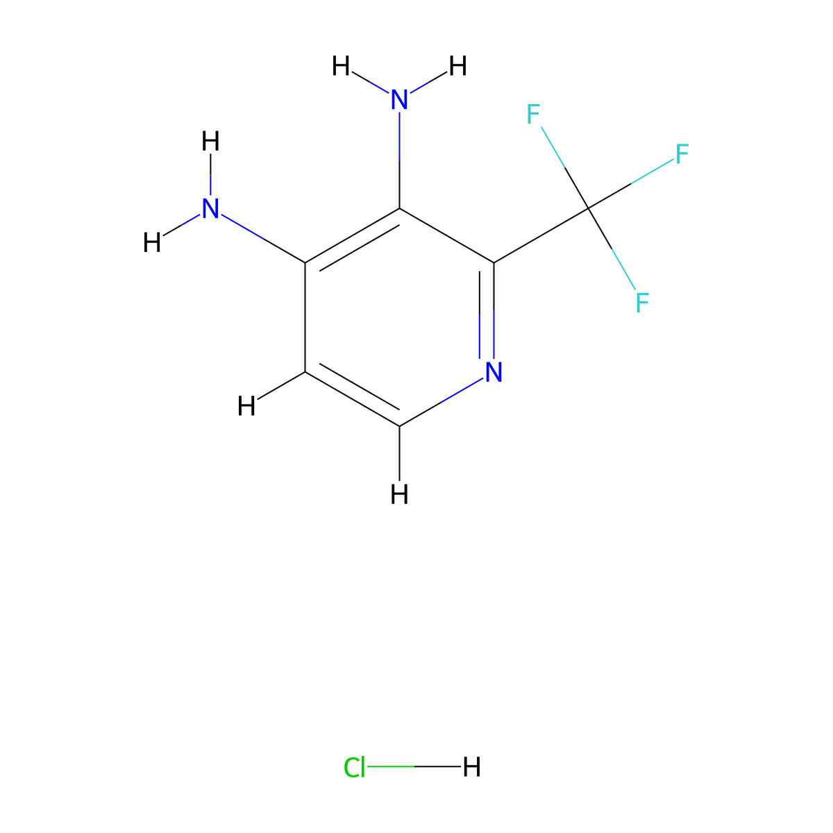2-(Trifluoromethyl)pyridine-3,4-diamine hydrochloride molecular structure, CAS 2751620-80-9