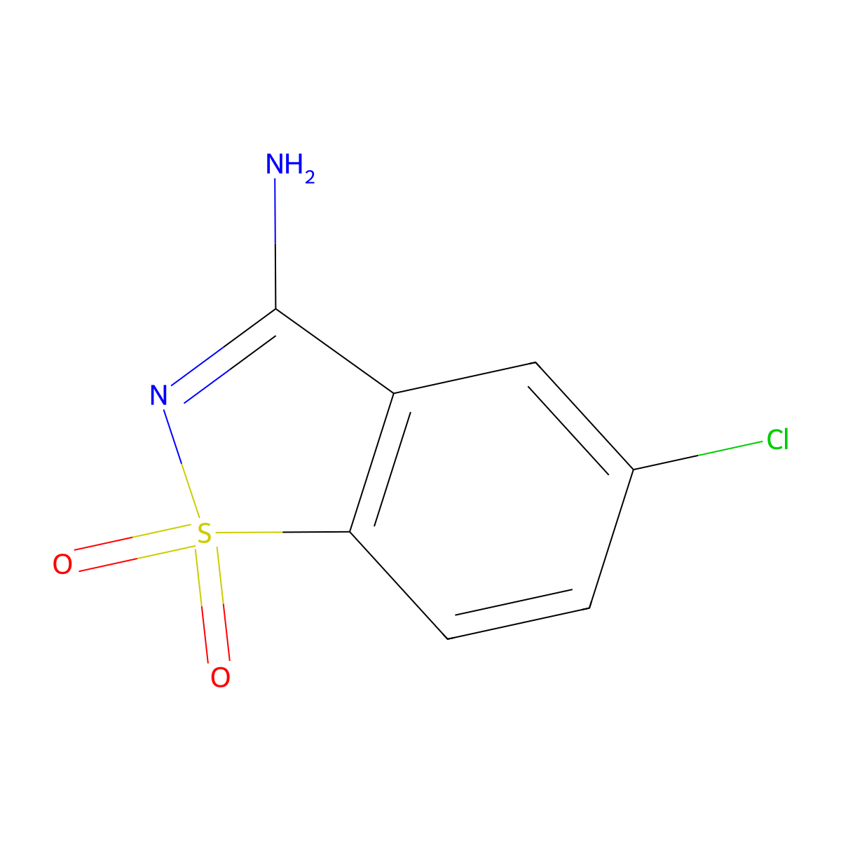3-Amino-5-chloro-1lambda6,2-benzothiazole-1,1-dione molecular structure, CAS 2751620-85-4