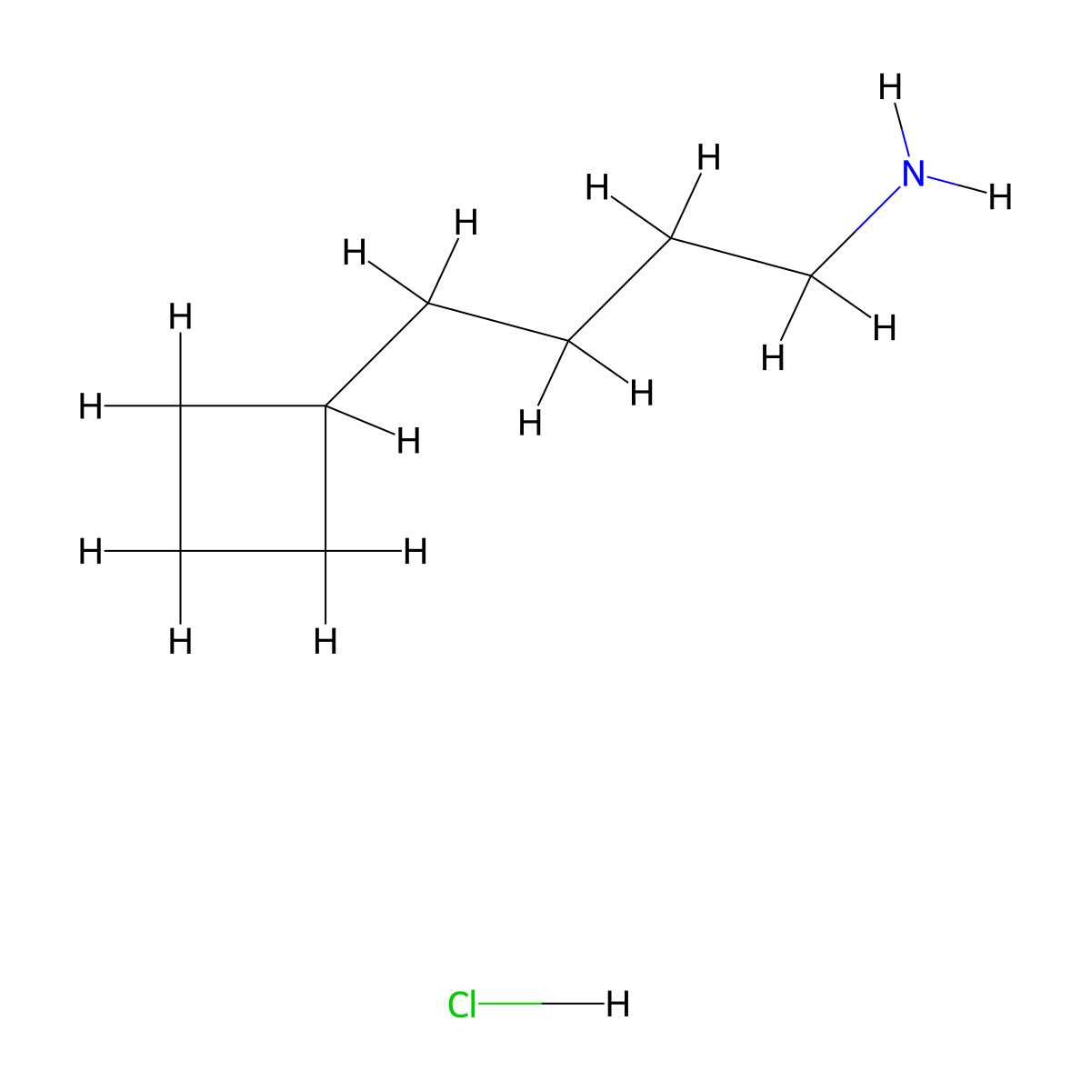 4-Cyclobutylbutan-1-amine hydrochloride molecular structure, CAS 2751620-86-5