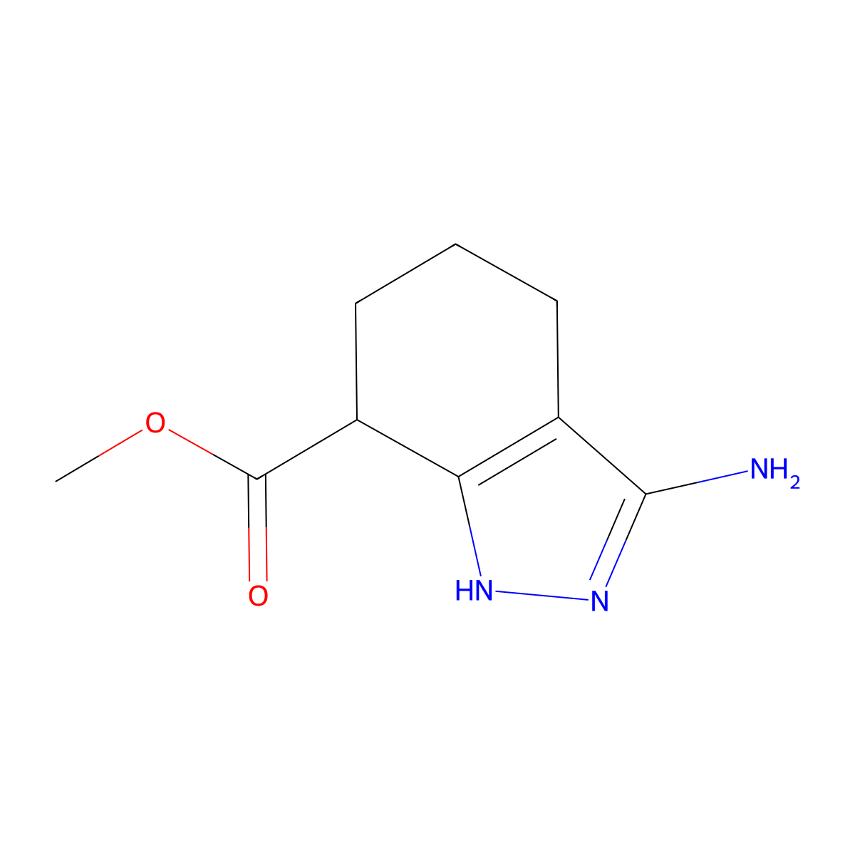 methyl 3-amino-4,5,6,7-tetrahydro-1H-indazole-7-carboxylate molecular structure, CAS 2751620-94-5