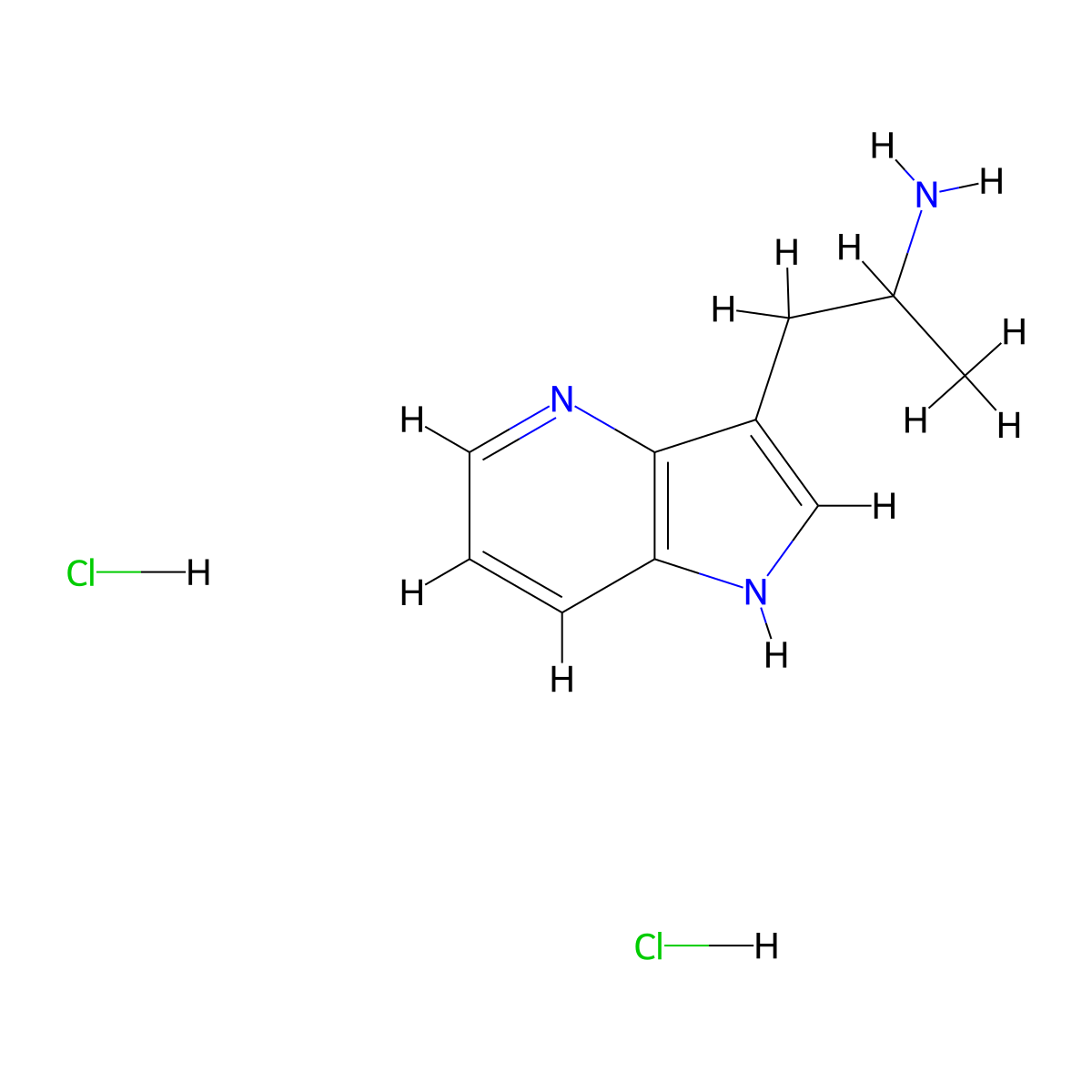 1-{1H-pyrrolo[3,2-b]pyridin-3-yl}propan-2-aminedihydrochloride molecular structure, CAS 2751621-01-7
