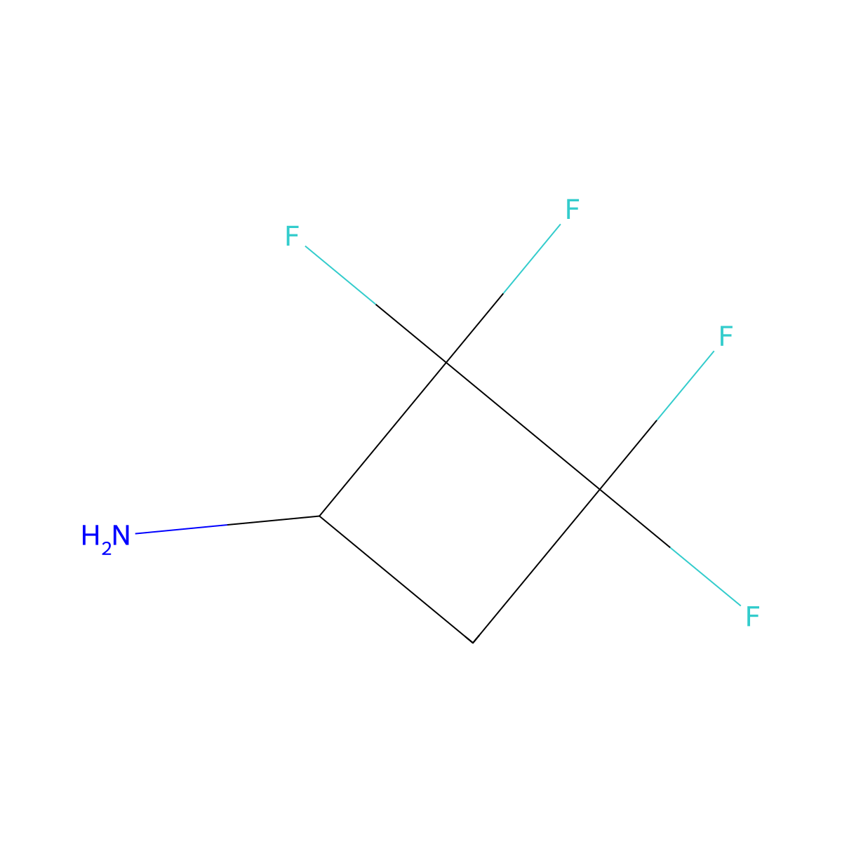 2,2,3,3-Tetrafluorocyclobutan-1-amine molecular structure, CAS 2751621-03-9