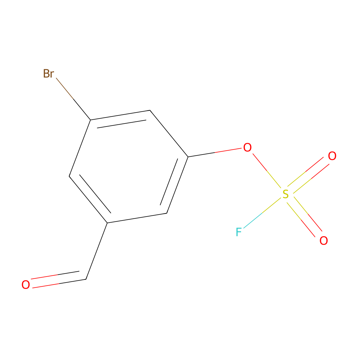 3-Bromo-5-formylphenylsulfurofluoridate molecular structure, CAS 2751621-08-4