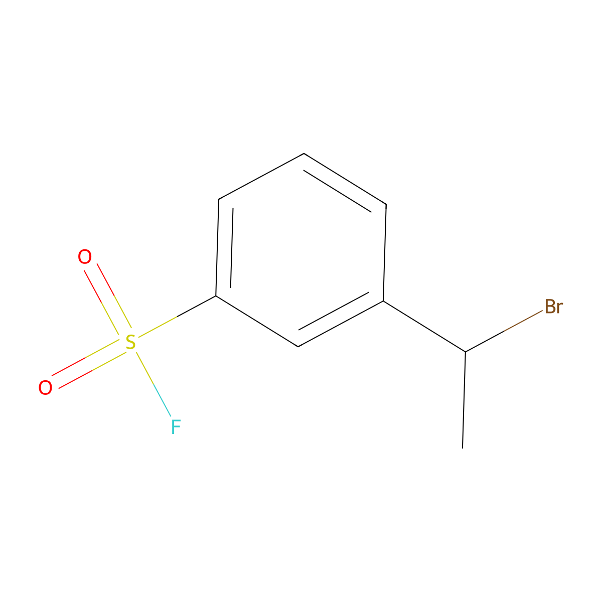3-(1-Bromoethyl)benzene-1-sulfonyl fluoride molecular structure, CAS 2751621-16-4