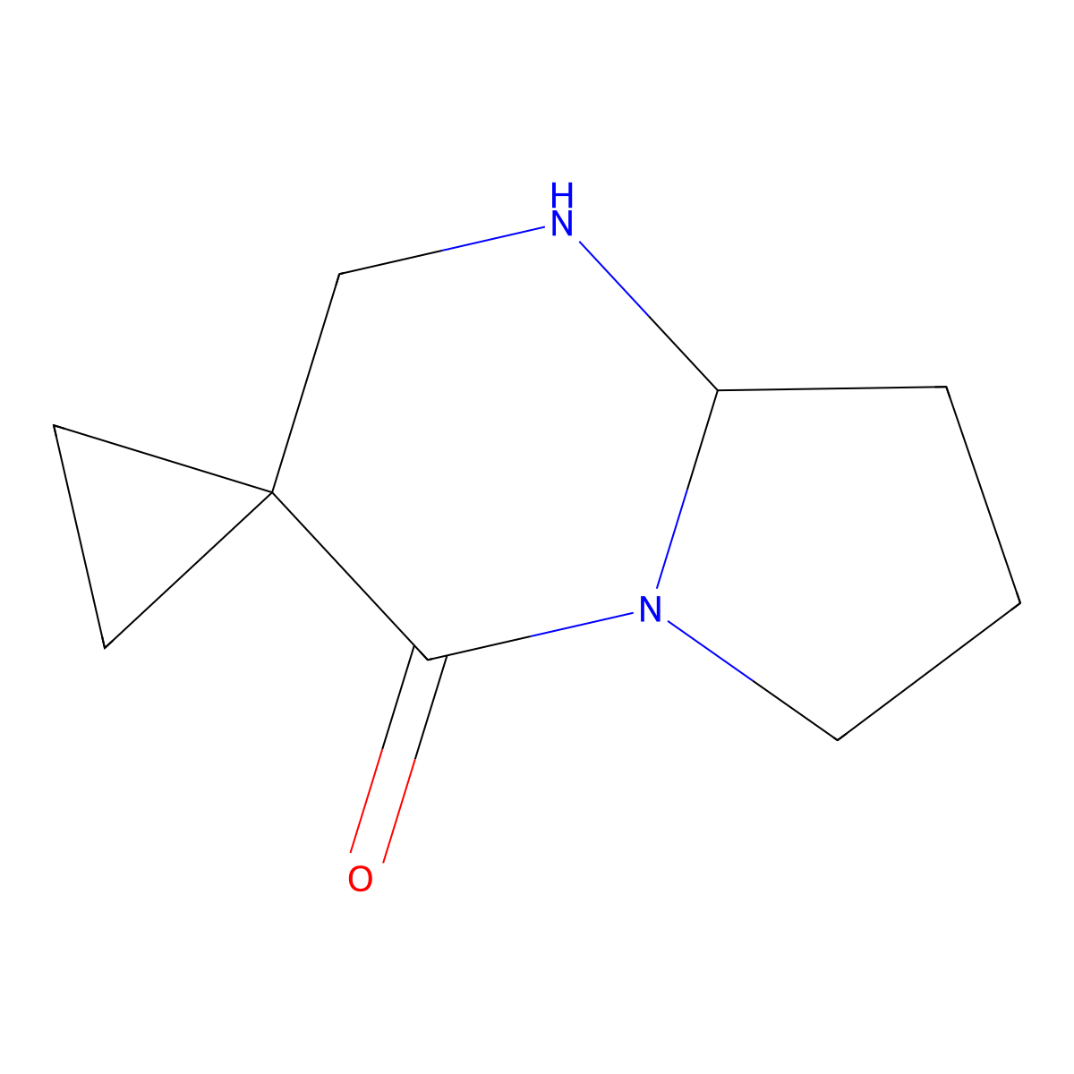 hexahydro-1'H-spiro[cyclopropane-1,3'-pyrrolo[1,2-a]pyrimidin]-4'-one molecular structure, CAS 2751621-35-7