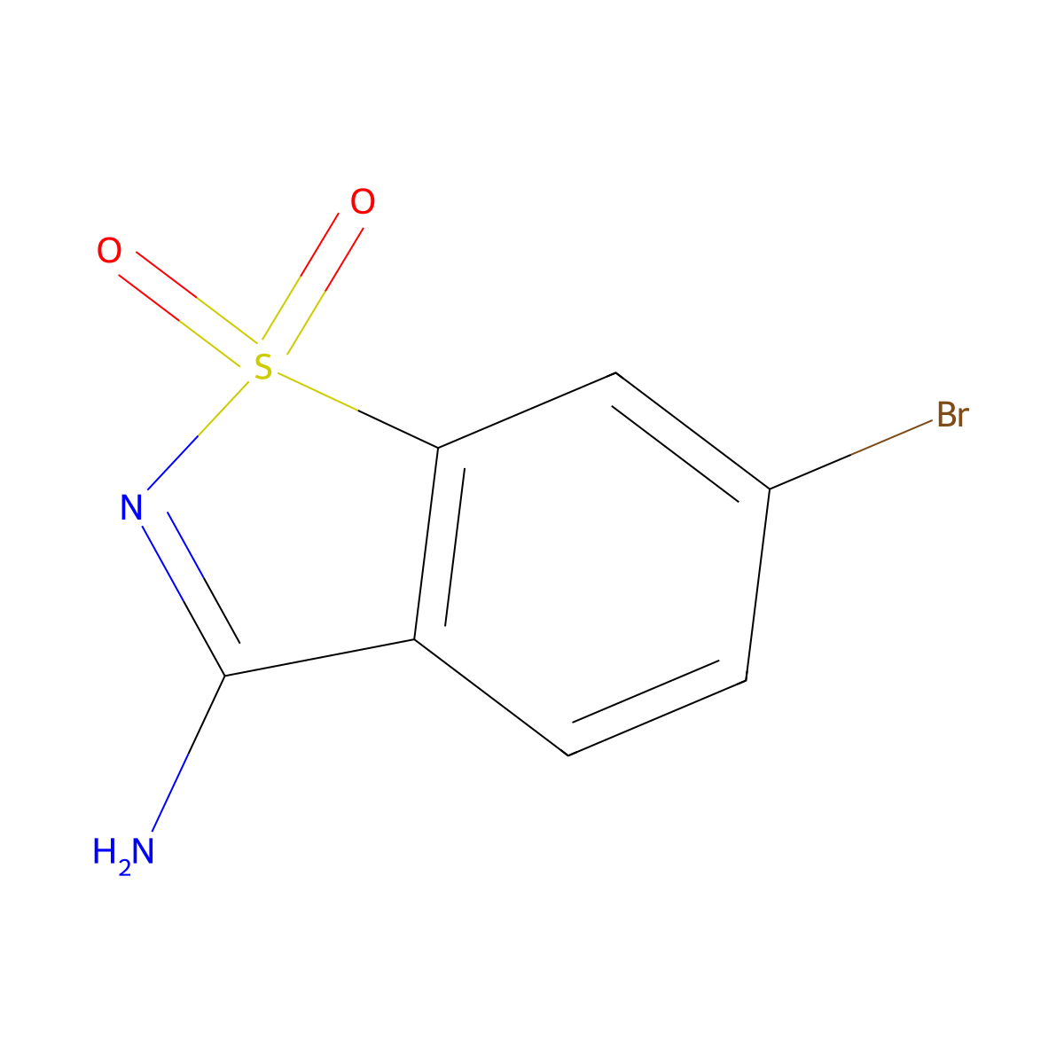 3-Amino-6-bromo-1lambda6,2-benzothiazole-1,1-dione molecular structure, CAS 2751621-45-9