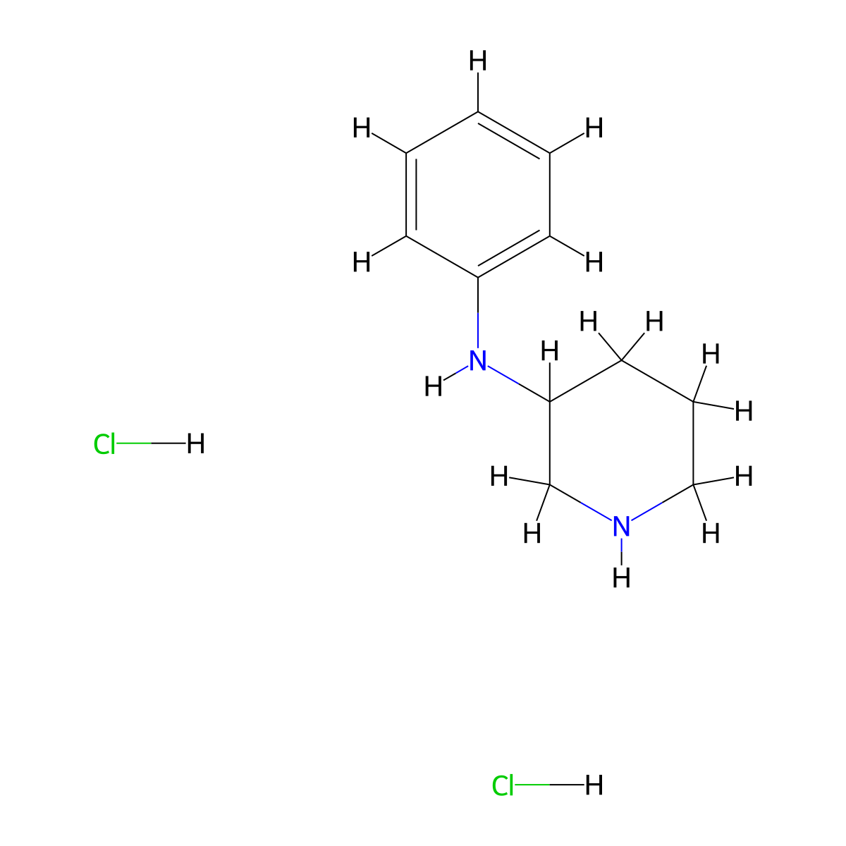 n-Phenylpiperidin-3-amine dihydrochloride molecular structure, CAS 2751621-53-9