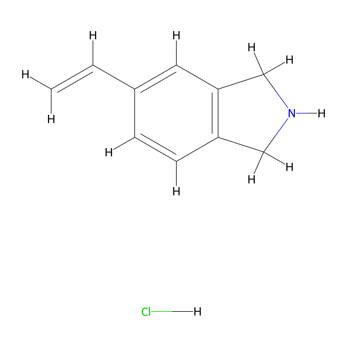 5-ethenyl-2,3-dihydro-1H-isoindolehydrochloride molecular structure, CAS 2751621-55-1