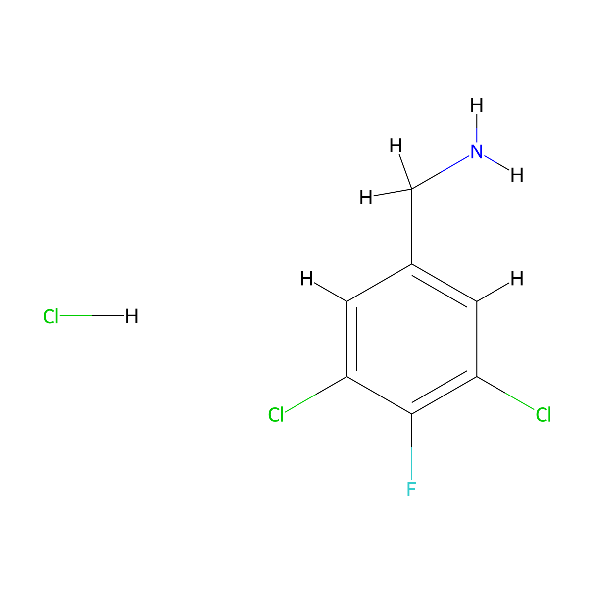 1-(3,5-Dichloro-4-fluorophenyl)methanamine hydrochloride molecular structure, CAS 2751621-58-4