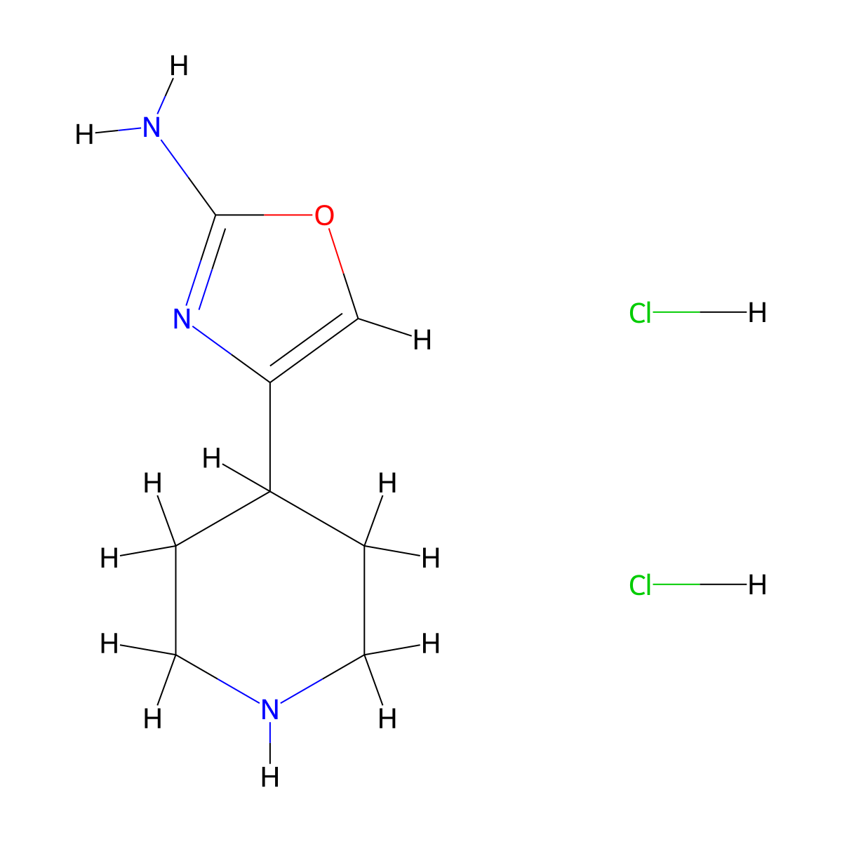 4-(Piperidin-4-yl)-1,3-oxazol-2-aminedihydrochloride molecular structure, CAS 2751621-75-5