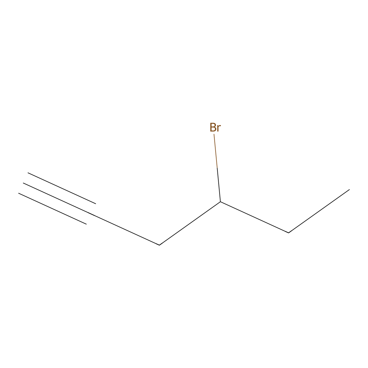 4-Bromohex-1-yne molecular structure, CAS 2751621-78-8