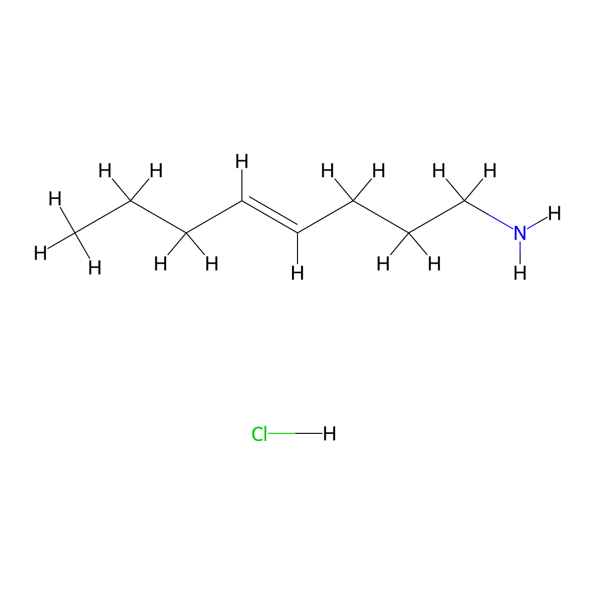 (4E)-oct-4-en-1-aminehydrochloride molecular structure, CAS 2751633-73-3