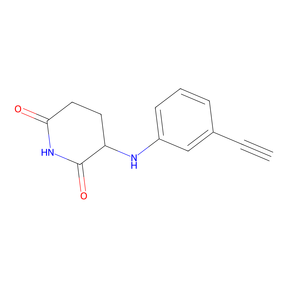 3-[(3-Ethynylphenyl)amino]piperidine-2,6-dione molecular structure, CAS 2751702-54-0