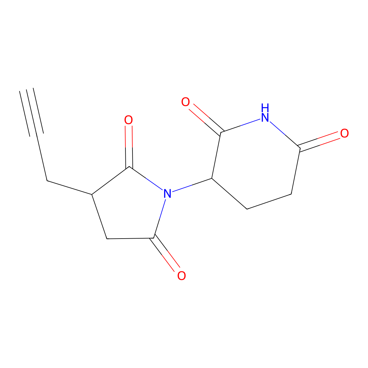 3-[2,5-Dioxo-3-(prop-2-yn-1-yl)pyrrolidin-1-yl]piperidine-2,6-dione molecular structure, CAS 2751702-81-3