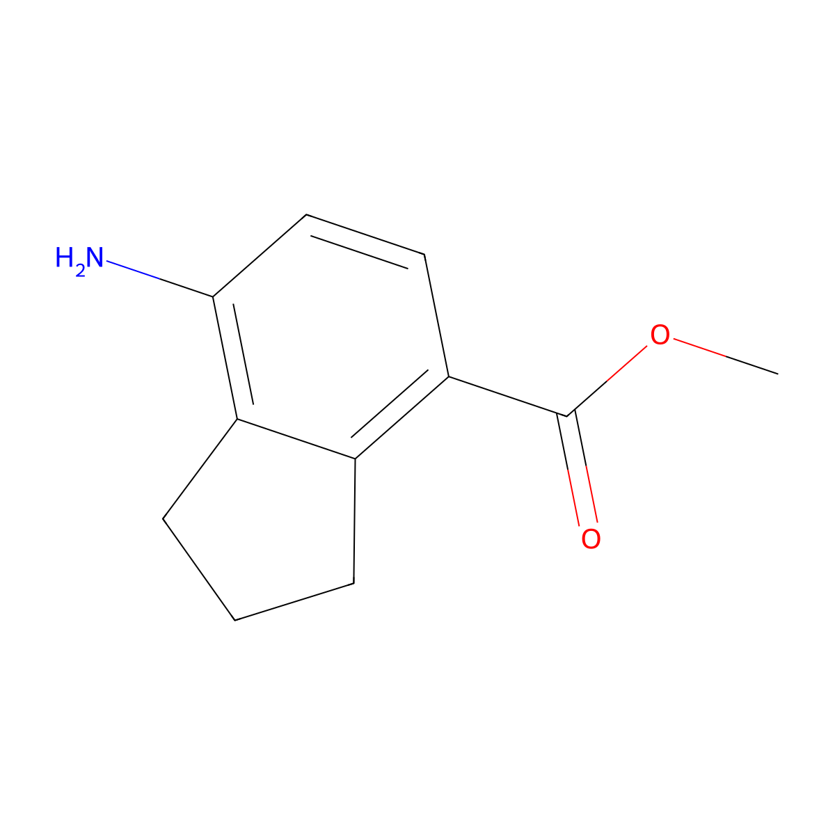 methyl 7-amino-2,3-dihydro-1H-indene-4-carboxylate molecular structure, CAS 2751702-93-7