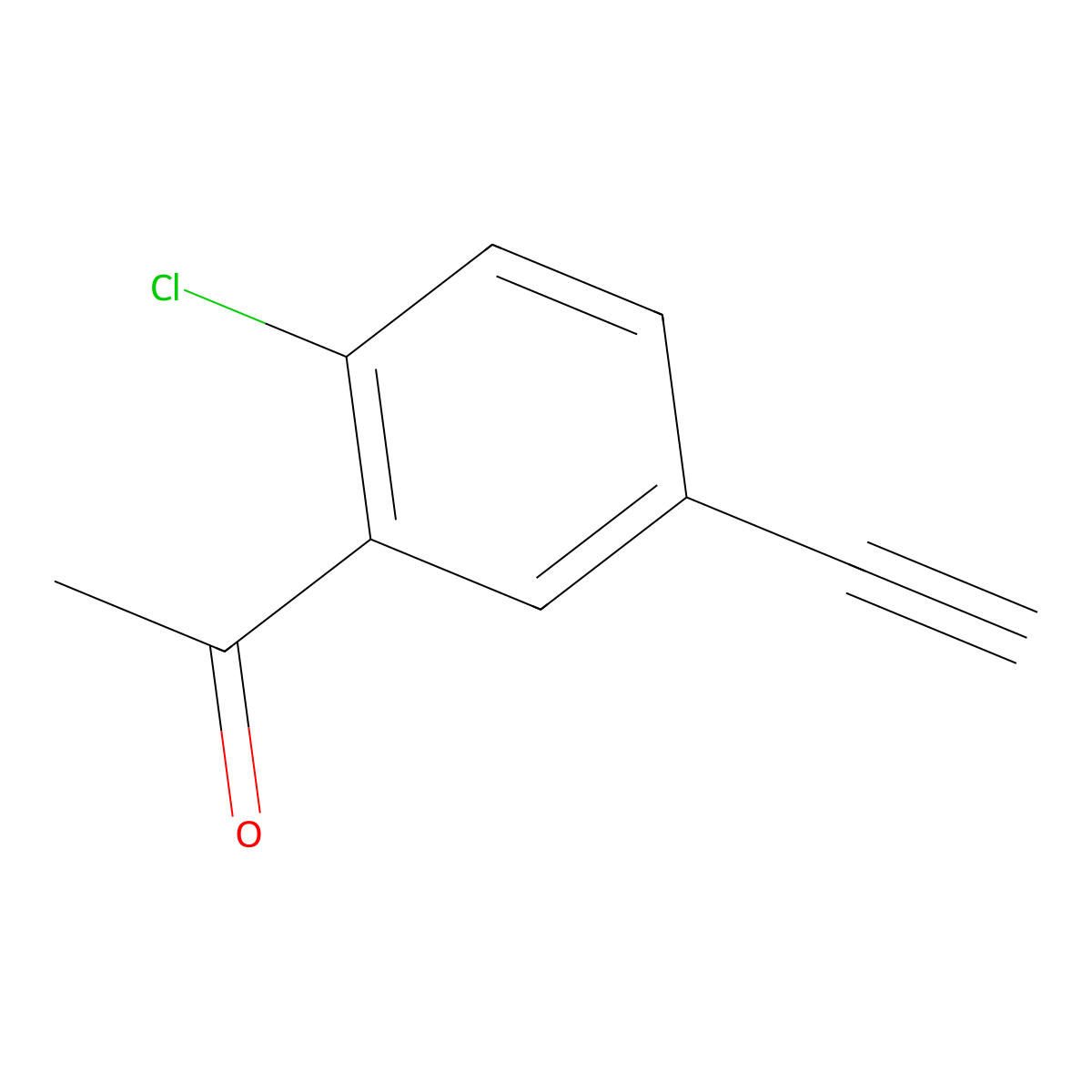 1-(2-Chloro-5-ethynylphenyl)ethan-1-one molecular structure, CAS 2751703-54-3