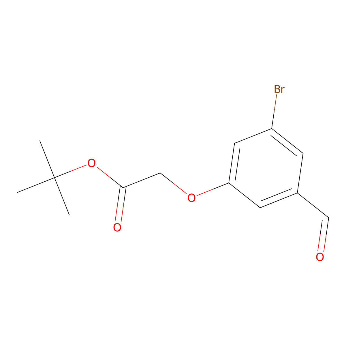 Tert-butyl 2-(3-bromo-5-formylphenoxy)acetate molecular structure, CAS 2751703-98-5