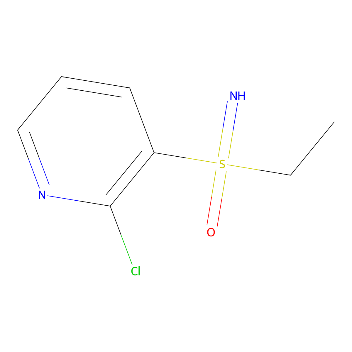 (2-Chloropyridin-3-yl)(ethyl)imino-lambda6-sulfanone molecular structure, CAS 2751704-03-5