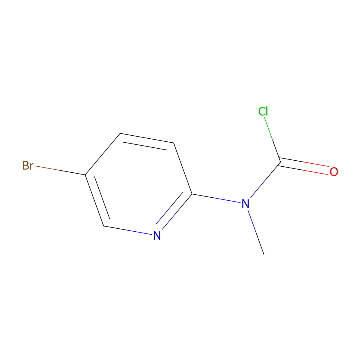 N-(5-bromopyridin-2-yl)-N-methylcarbamoyl chloride molecular structure, CAS 2751704-16-0