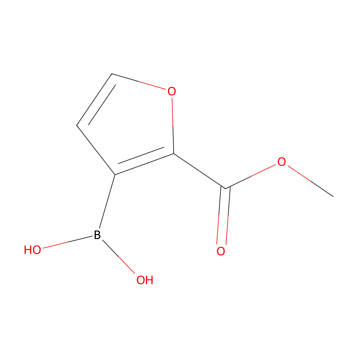 [2-(Methoxycarbonyl)furan-3-yl]boronic acid molecular structure, CAS 2751721-31-8