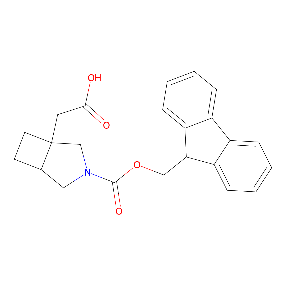 rac-2-[(1R,5R)-3-{[(9H-fluoren-9-yl)methoxy]carbonyl}-3-azabicyclo[3.2.0]heptan-1-yl]acetic acid molecular structure, CAS 2751749-26-3