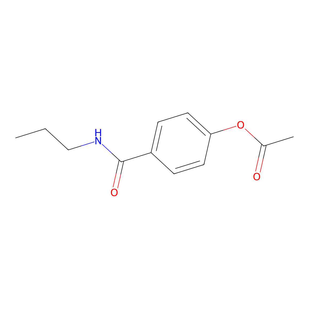 4-(Propylcarbamoyl)phenyl acetate molecular structure, CAS 27519-67-1