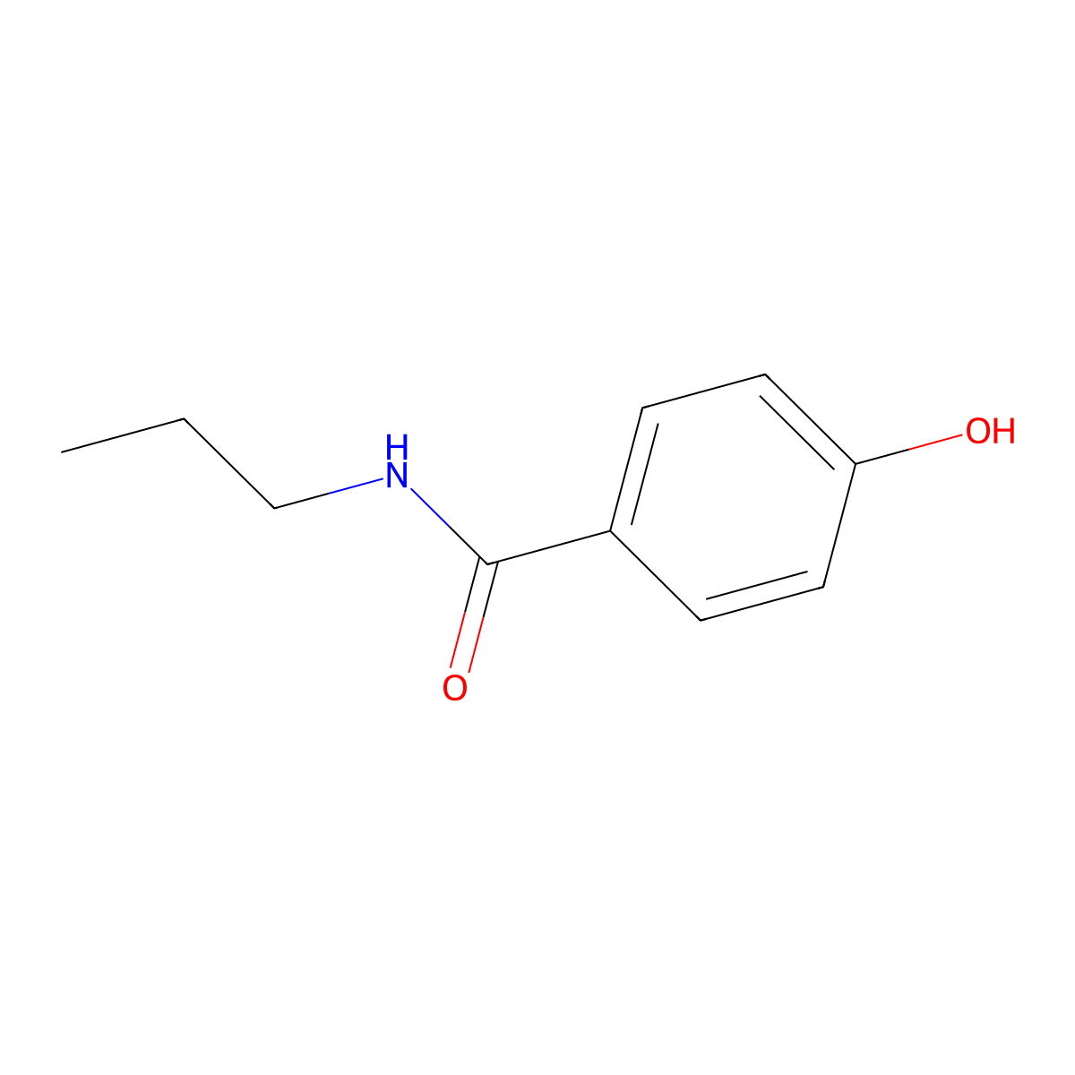 4-hydroxy-N-propylbenzamide molecular structure, CAS 27519-68-2