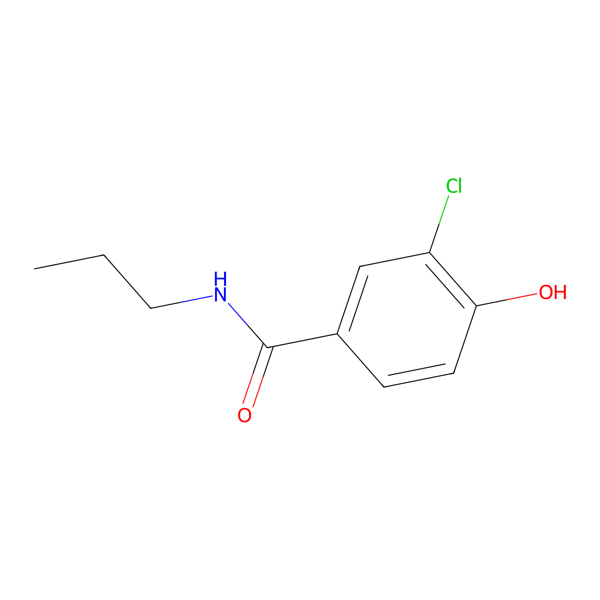 3-chloro-4-hydroxy-N-propylbenzamide molecular structure, CAS 27519-73-9