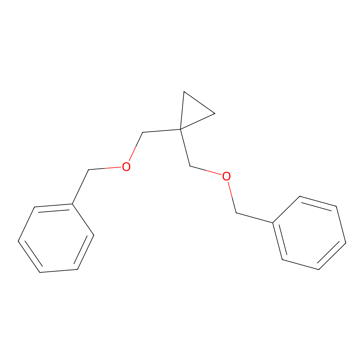 (((Cyclopropane-1,1-diylbis(methylene))bis(oxy))bis(methylene))dibenzene molecular structure, CAS 2751917-42-5