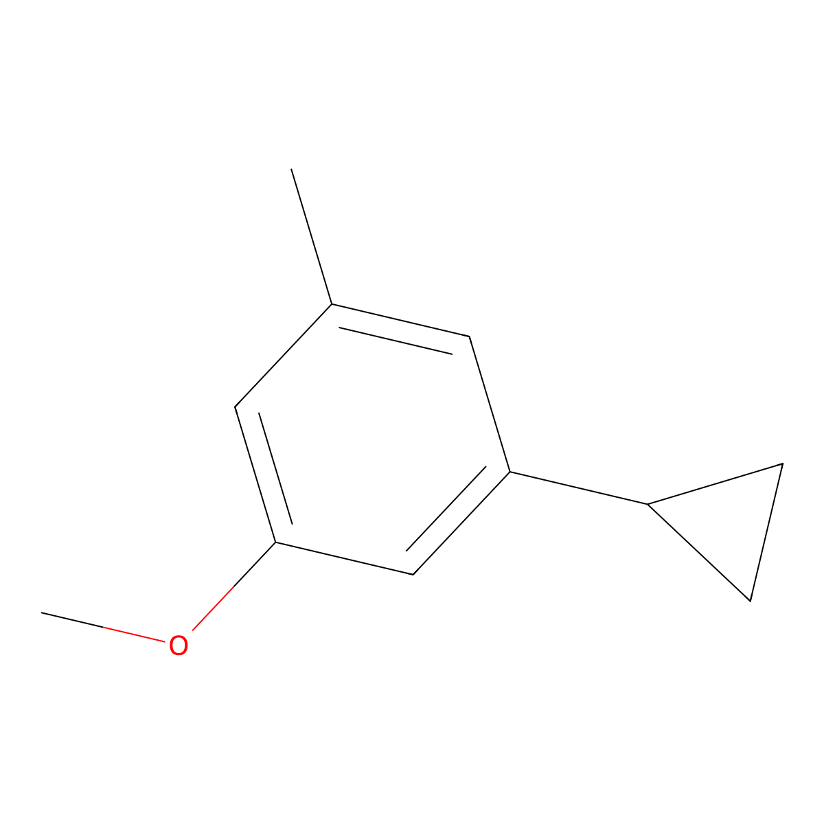 1-Cyclopropyl-3-methoxy-5-methylbenzene molecular structure, CAS 2751964-57-3