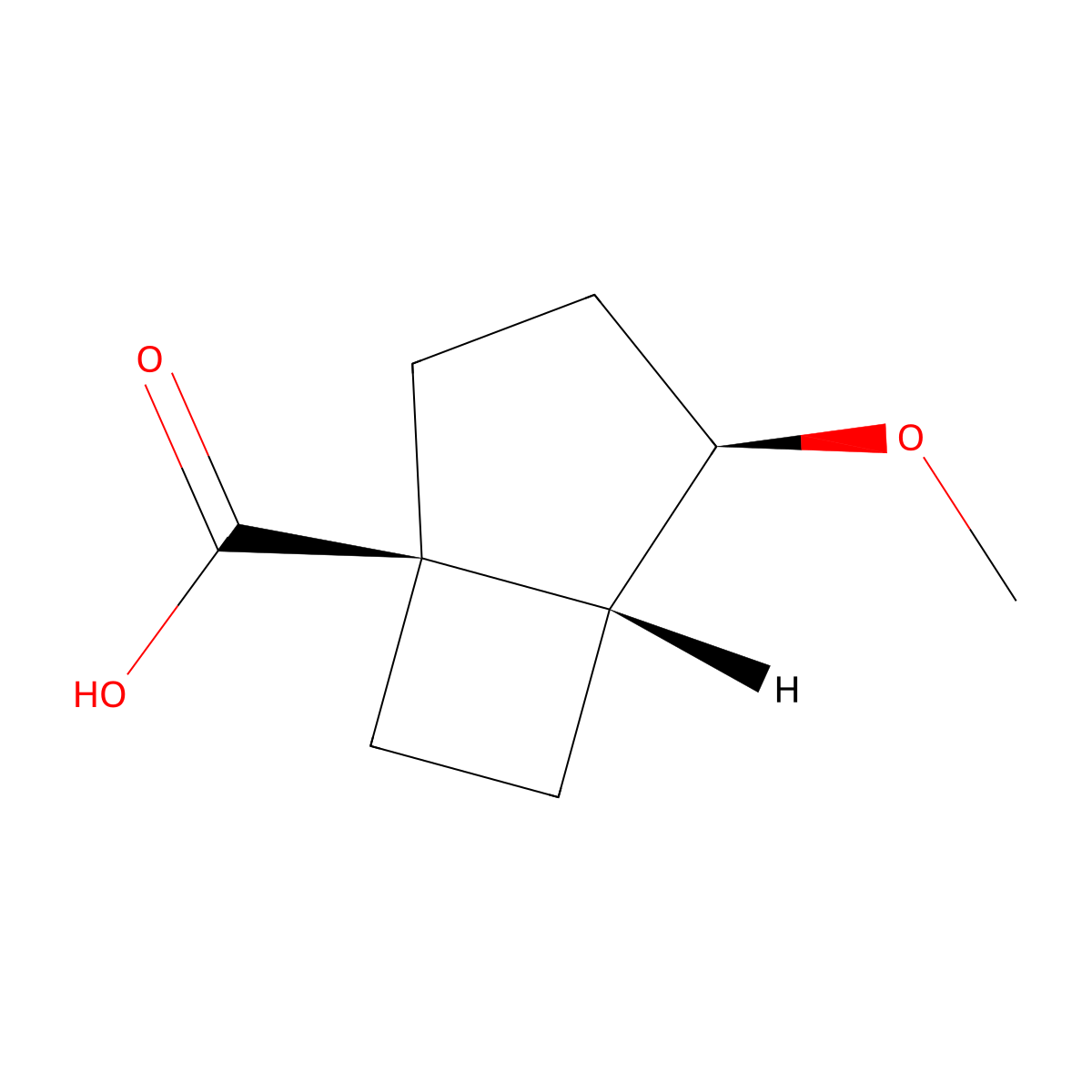 rac-(1R,4S,5S)-4-methoxybicyclo(3.2.0)heptane-1-carboxylic acid molecular structure, CAS 2751983-46-5