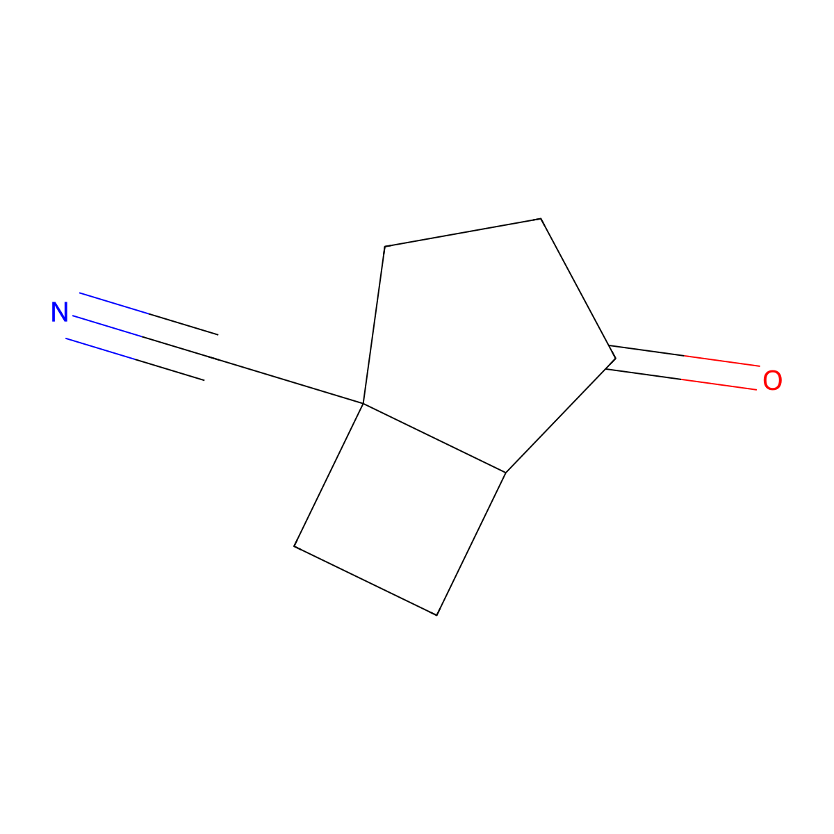 rac-(1R,5S)-4-oxobicyclo[3.2.0]heptane-1-carbonitrile molecular structure, CAS 2751987-95-6